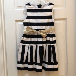 J Crew Crew Cuts—Black & Off White Striped Dress